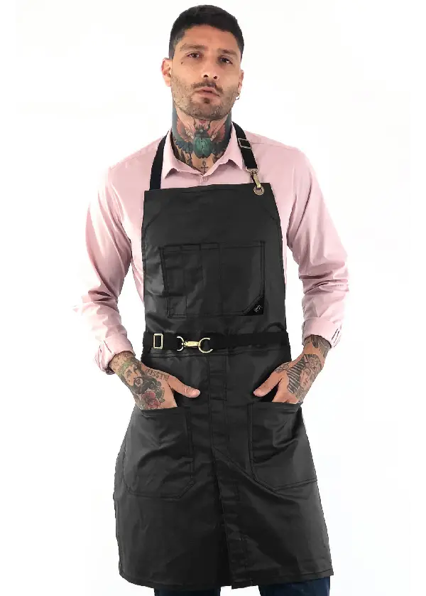Salon Apron - Water Resistant, Easy-Fastening No-Tie, Adjustable - Hairstylist, Barber, Chef 1 Salon Apron - Water Resistant