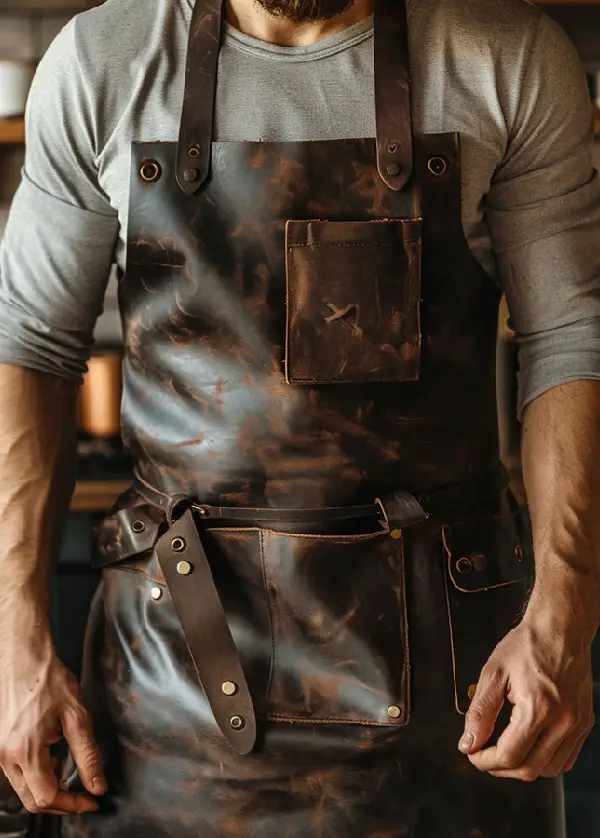 SizzleGrill Leather Apron 1 SizzleGrill Leather Apron