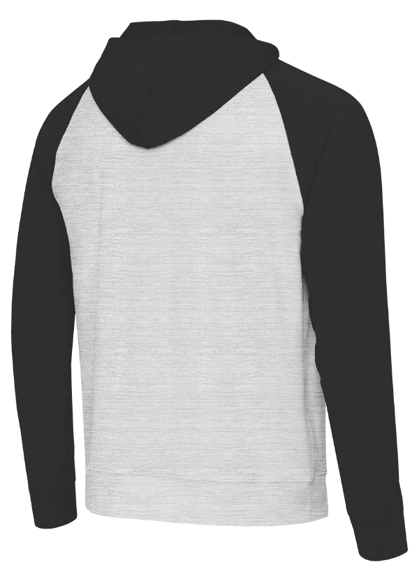 Men's Antigua Black/Heather Gray Cincinnati Reds Urgent Pullover Hoodie 3 Men's Antigua Black/Heather Gray Cincinnati Reds Urgent Pullover Hoodie - Image 3