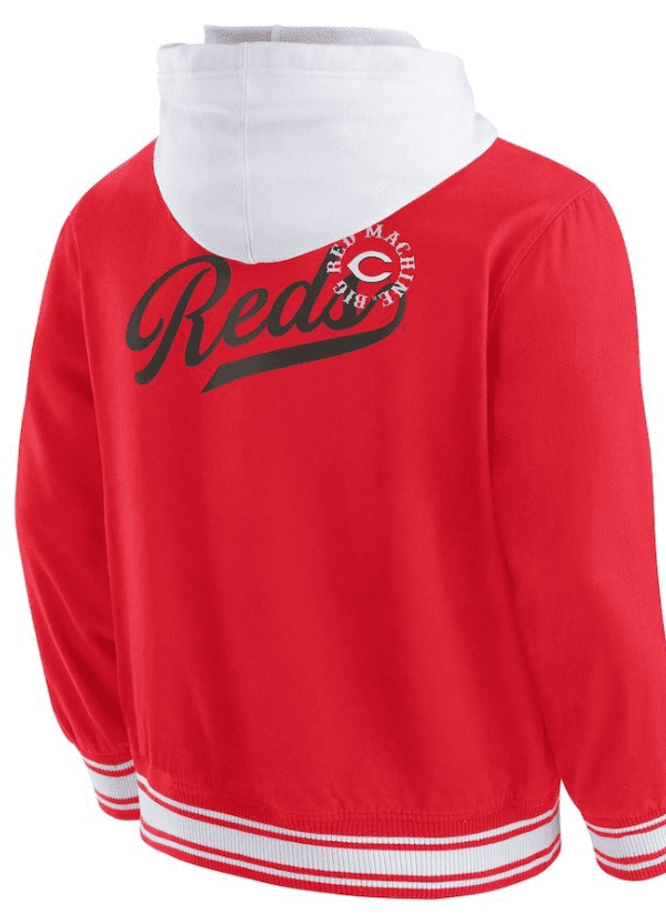 Men's Darius Rucker Collection by Fanatics Red Cincinnati Reds Full-Snap Hooded Jacket 3 Men's Darius Rucker Collection by Fanatics Red Cincinnati Reds Full-Snap Hooded Jacket - Image 3