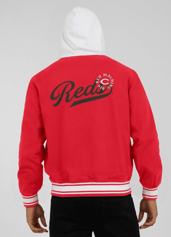 Men's Darius Rucker Collection by Fanatics Red Cincinnati Reds Full-Snap Hooded Jacket 4 Men's Darius Rucker Collection by Fanatics Red Cincinnati Reds Full-Snap Hooded Jacket - Image 4