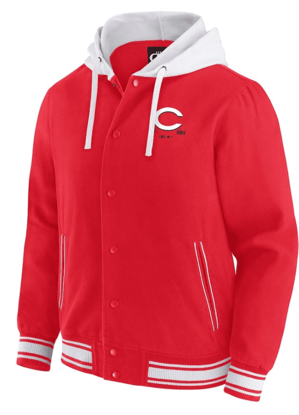Men's Darius Rucker Collection by Fanatics Red Cincinnati Reds Full-Snap Hooded Jacket 2 Men's Darius Rucker Collection by Fanatics Red Cincinnati Reds Full-Snap Hooded Jacket - Image 2