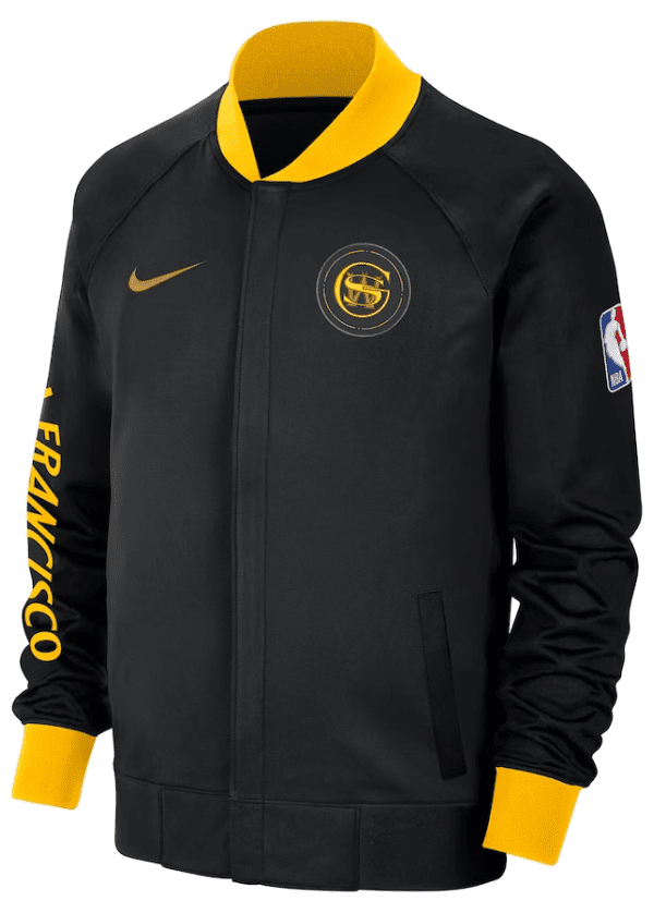 Men's Golden State Warriors Nike Black 2023/24 City Edition Authentic Showtime Performance Raglan Full-Zip Jacket 1 Men's Golden State Warriors Nike Black 2023/24 City Edition Authentic Showtime Performance Raglan Full-Zip Jacket