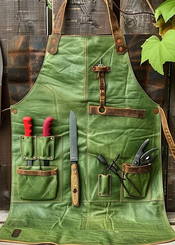 Bloom Belt Leather Apron 1 Gardening