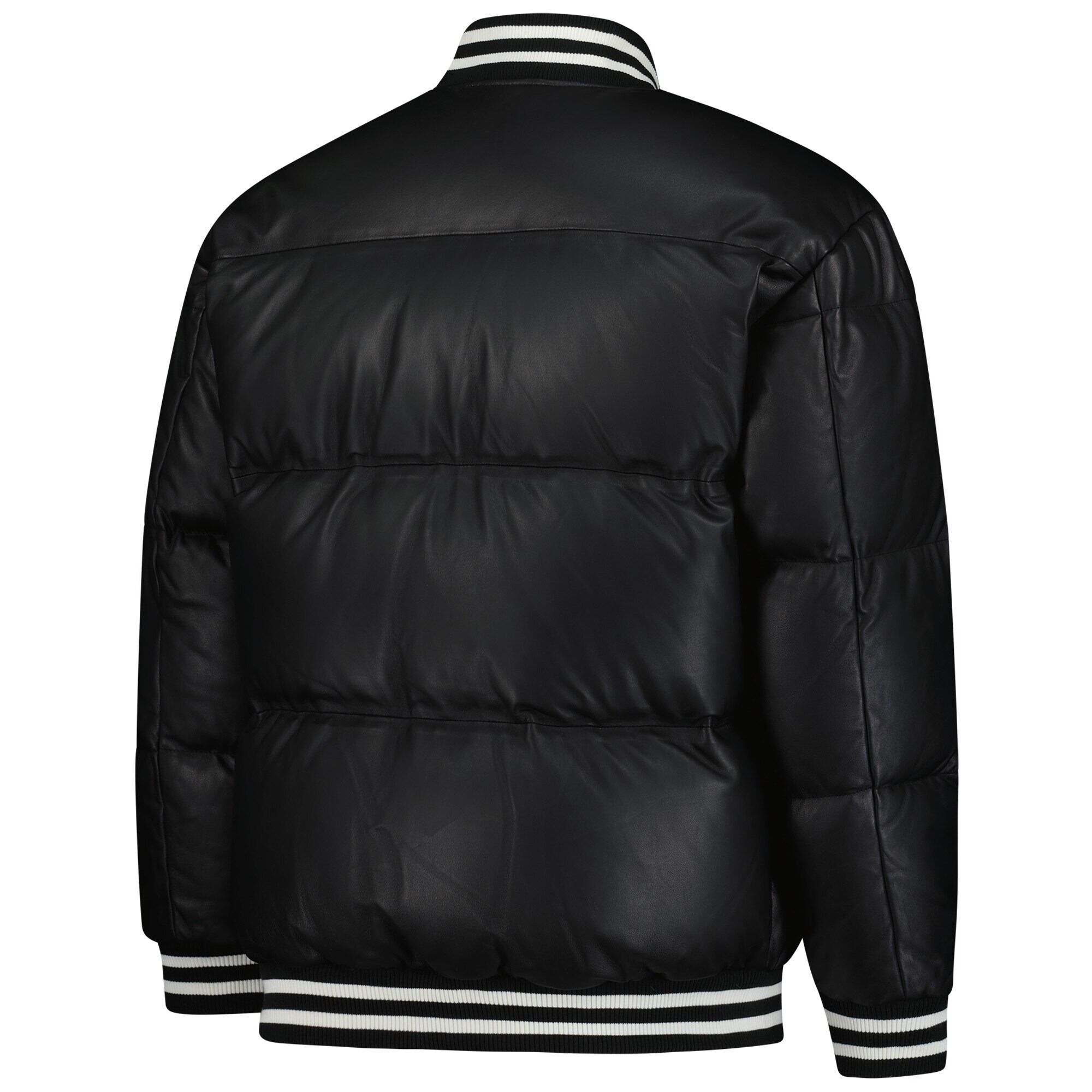Men's Chicago White Sox Starter Black Full-Zip Leather Jacket 2 Men's Chicago White Sox Starter Black Full-Zip Leather Jacket - Image 2
