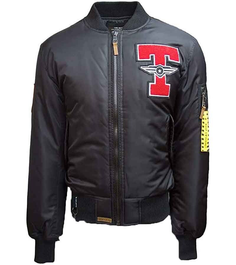 Top Gun Kids MA-1 Tomcat Black Bomber Jacket 1 Top Gun MA-1 Tomcat Black Bomber Jacket For Kids