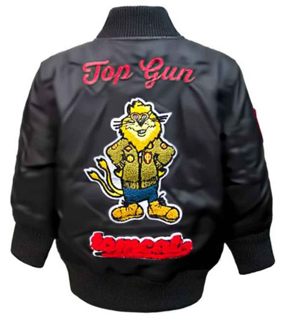 Top Gun Kids MA-1 Tomcat Black Bomber Jacket 2 Top Gun Kids MA-1 Tomcat Black Bomber Jacket - Image 2