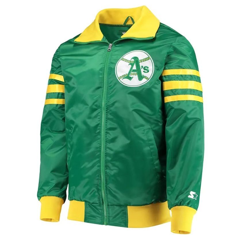 Oakland A’s Cooperstown Collection The Captain III Kelly Green Jacket 1 Oakland A’s Cooperstown Collection The Captain III Kelly Green Jacket