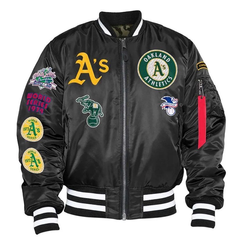 Oakland Athletics Bomber MA-1 Jacket 1 Oakland Athletics Bomber MA-1 Jacket