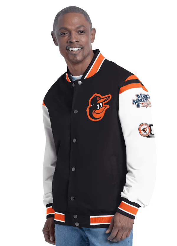 Men's G-III Sports by Carl Banks Orange Baltimore Orioles Recruit Commemorative Full-Snap Varsity Jacket 1 Men's G-III Sports by Carl Banks Orange Baltimore Orioles Recruit Commemorative Full-Snap Varsity Jacket