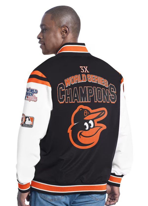 Men's G-III Sports by Carl Banks Orange Baltimore Orioles Recruit Commemorative Full-Snap Varsity Jacket 2 Men's G-III Sports by Carl Banks Orange Baltimore Orioles Recruit Commemorative Full-Snap Varsity Jacket